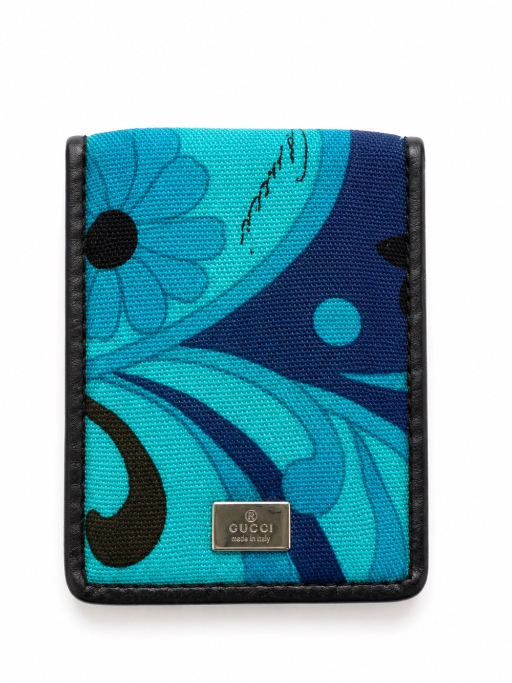 Tom Ford  Gucci Turquoise Print Logo  Condom Wallet Holder Collector’s Piece HTF